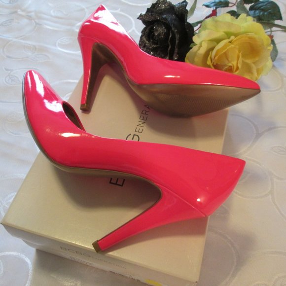 BCBGeneration NEON PINK PATENT LEATHER STILETTO – NWT - Picture 2 of 10
